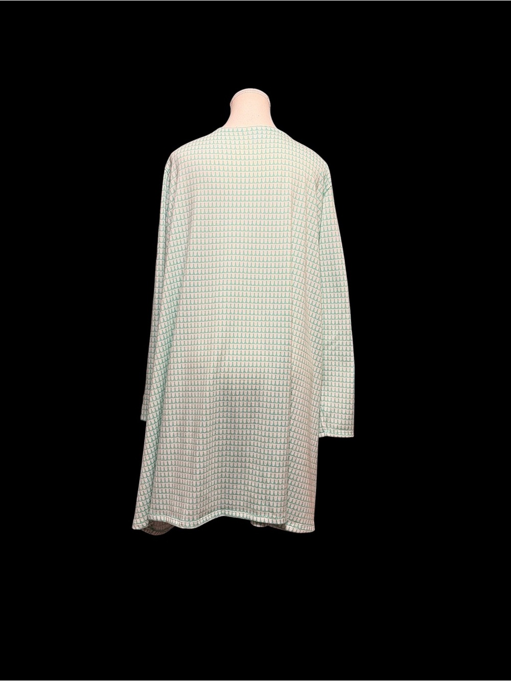 LuLaRoe Mint Patterned Open-Front Women's Robe Cardigan Duster - Picture 5 of 5